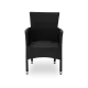 Chaise LORENZO 0101 en technorattan noir