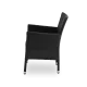 Chaise LORENZO 0101 en technorattan noir