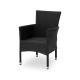 Chaise LORENZO 0101 en technorattan noir