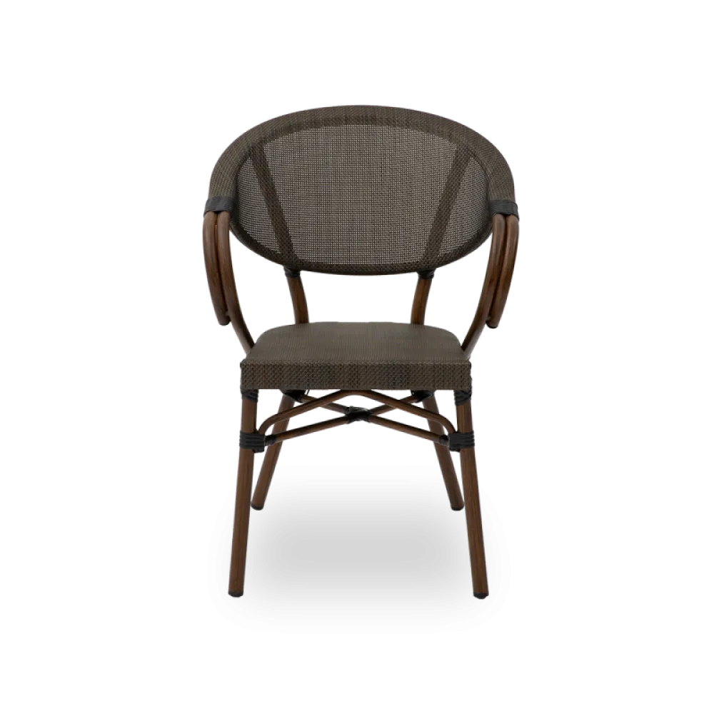 Chaise CAMILLO 7001 en technorattan marron