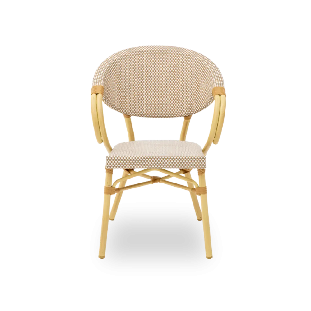 Chaise CAMILLO 0377 en technorattan beige
