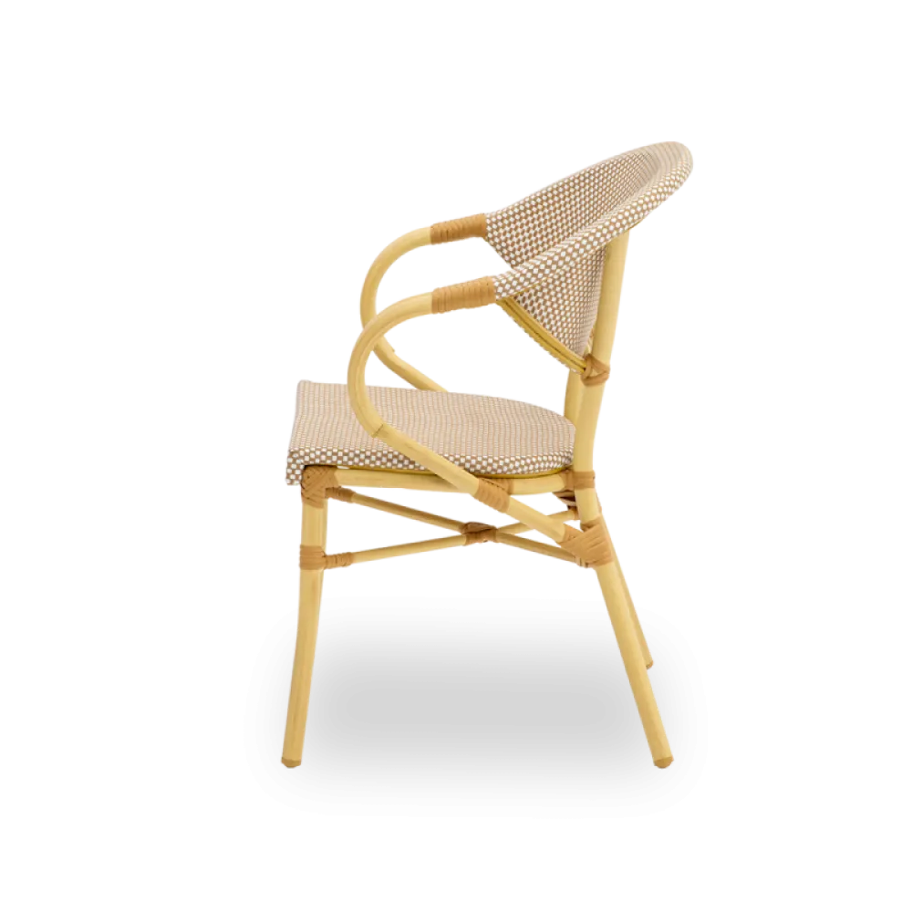 Chaise CAMILLO 0377 en technorattan beige
