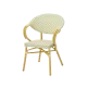 Chaise CAMILLO 0392 en technorattan light green et beige