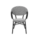 Chaise CAMILLO 0179 noir et blanc en technorattan