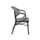 Chaise CAMILLO 0179 noir et blanc en technorattan