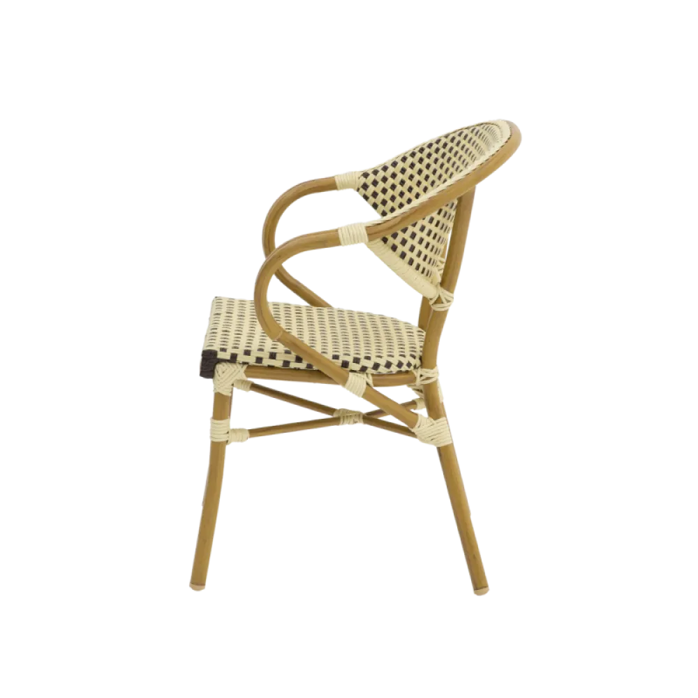 Chaise CAMILLO 0903 en technorattan couleur crème