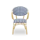 Chaise CAMILLO 0308 en technorattan bleu et blanc