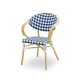 Chaise CAMILLO 0308 en technorattan bleu et blanc