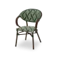 Chaise CAMILLO 7040 en technorattan vert et blanc