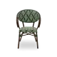 Chaise CAMILLO 7040 en technorattan vert et blanc