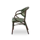 Chaise CAMILLO 7040 en technorattan vert et blanc