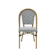 Chaise MATTEO 2070 en technorattan gris-blanc