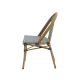 Chaise MATTEO 2070 en technorattan gris-blanc