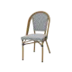 Chaise MATTEO 2070 en technorattan gris-blanc
