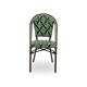 Chaise MATTEO 7040 en technorattan vert et blanc
