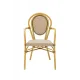 Chaise RICCARDO ARM 0377 en technorattan beige