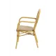 Chaise RICCARDO ARM 0377 en technorattan beige