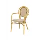 Chaise RICCARDO ARM 0377 en technorattan beige