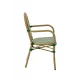 Fauteuil RICCARDO ARM 2099 en technorattan vert et blanc