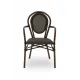 Fauteuil RICCARDO ARM 7001 en technorattan marron