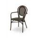 Fauteuil RICCARDO ARM 7001 en technorattan marron