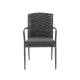 Chaise INTRECCIO 1616 black en technorattan et aluminium
