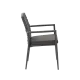 Chaise INTRECCIO 1616 black en technorattan et aluminium
