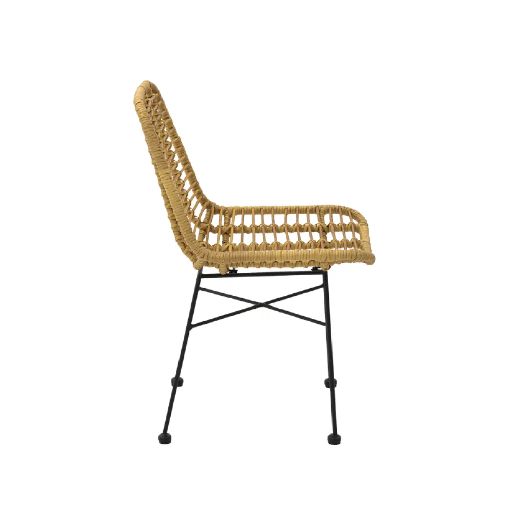 Chaise CUBA en technorattan beige