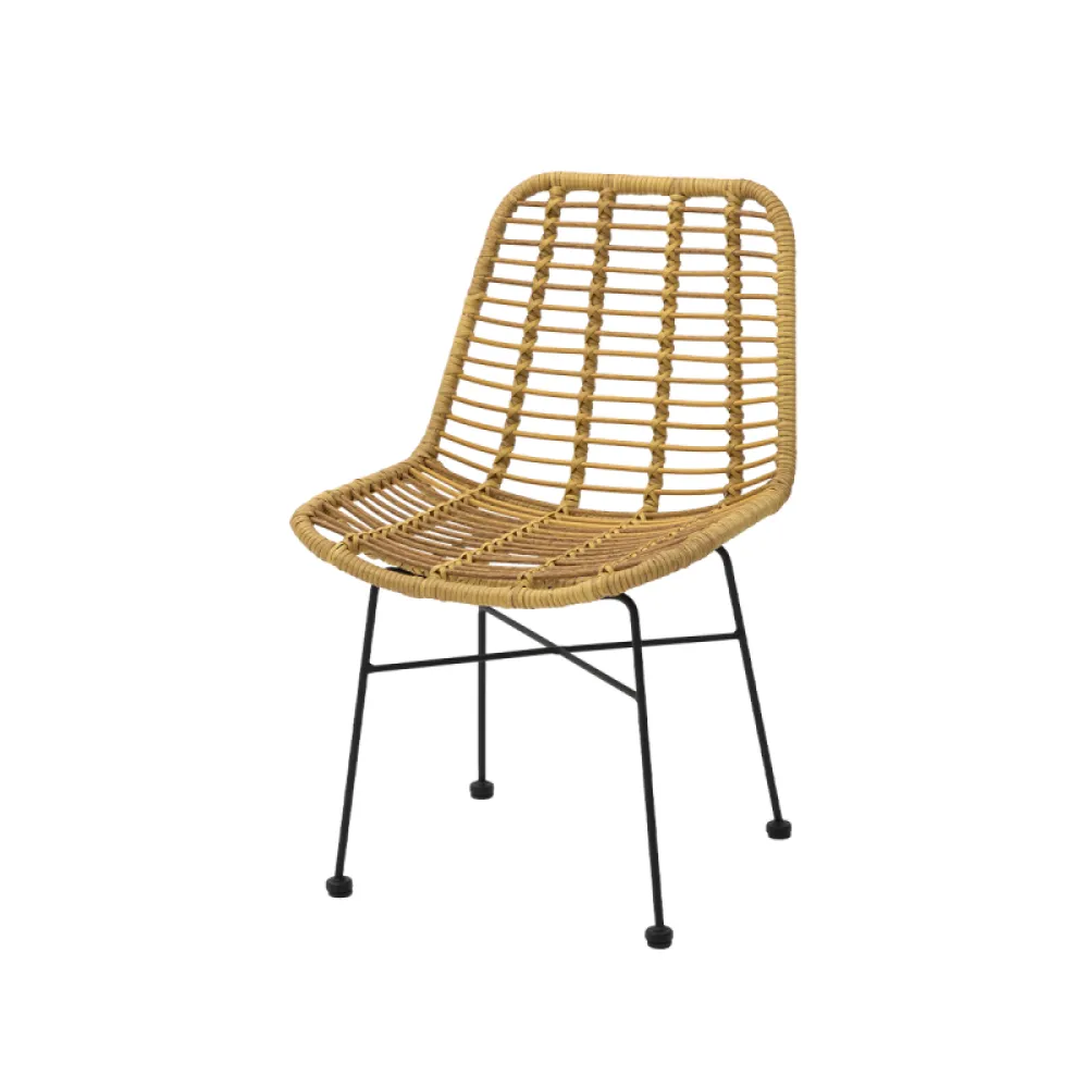 Chaise CUBA en technorattan beige