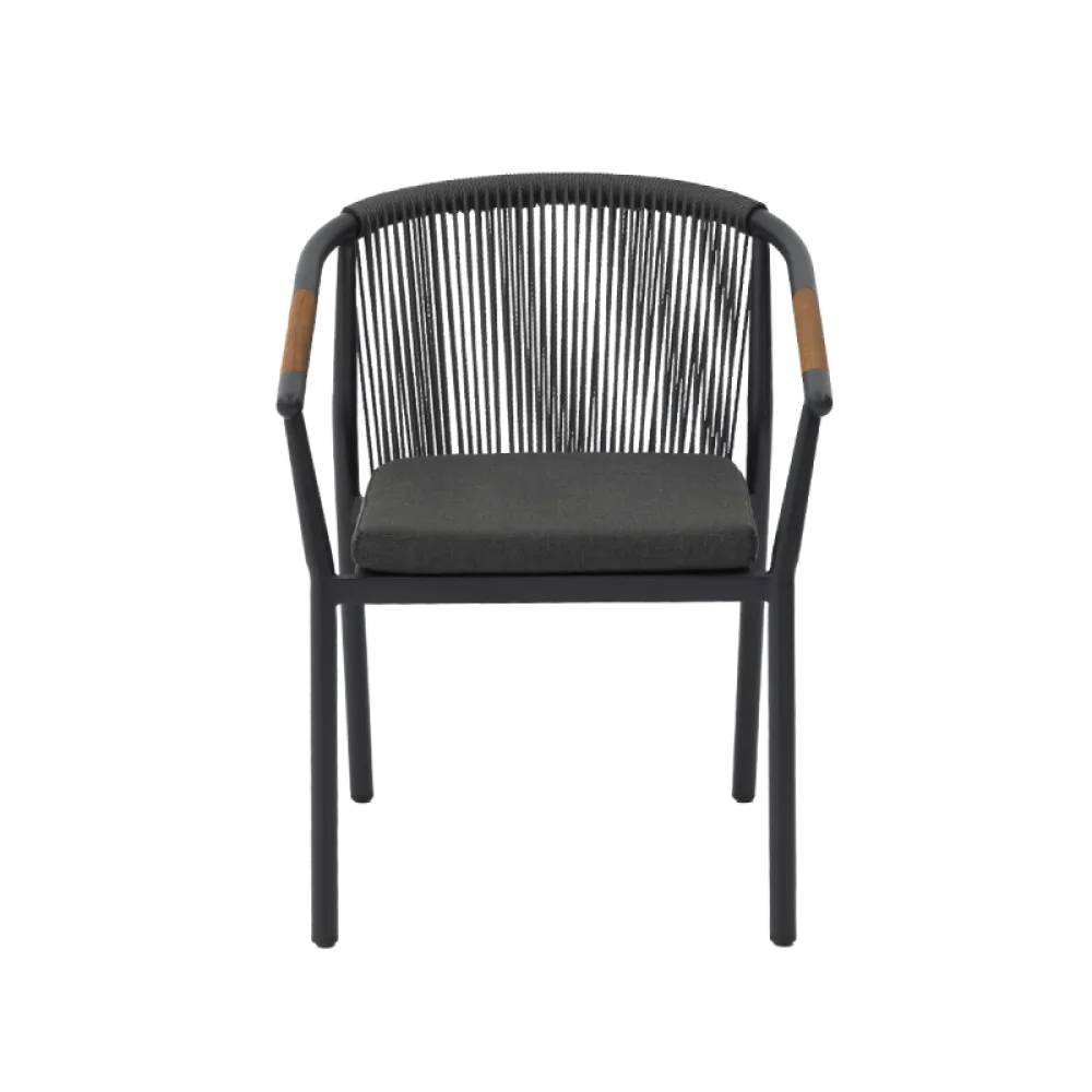 Chaise MODERNO en technorattan noir