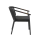 Chaise MODERNO en technorattan noir