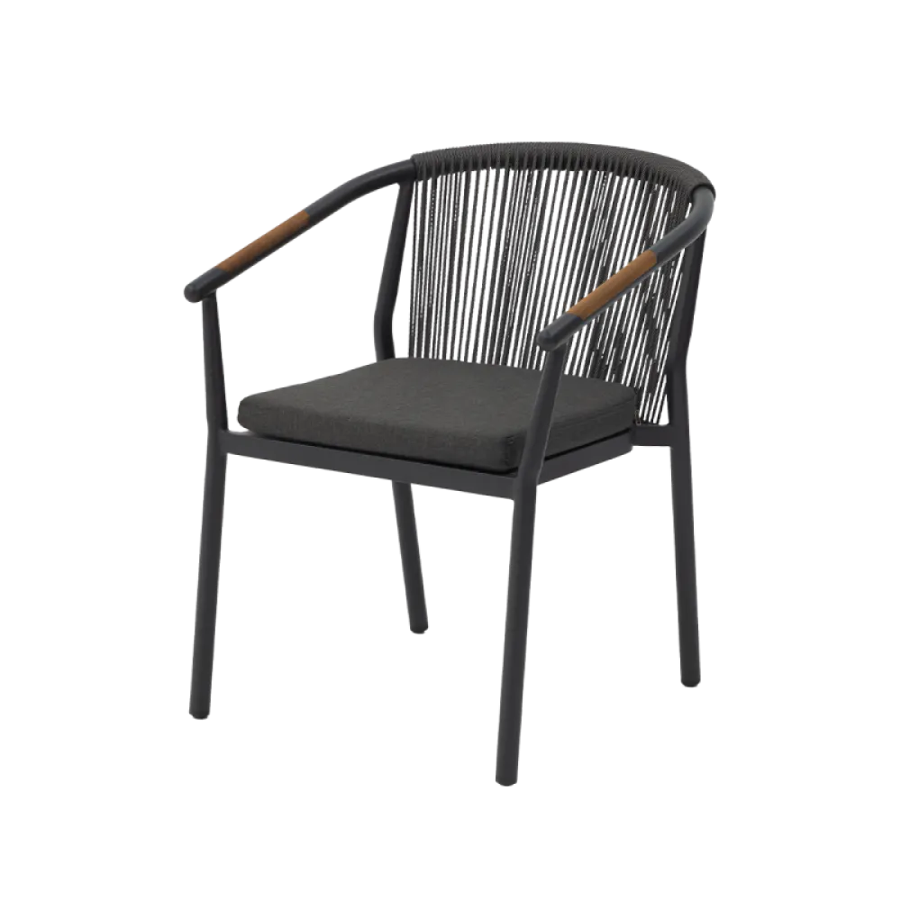 Chaise MODERNO en technorattan noir