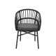 Chaise CORDA en technorattan noir