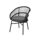 Chaise CORDA en technorattan noir