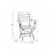 Chaise pliante LARA GRAND en acacia et acier noir