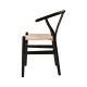 Chaise professionnelle en hêtre massif noir WISHBONE 4001