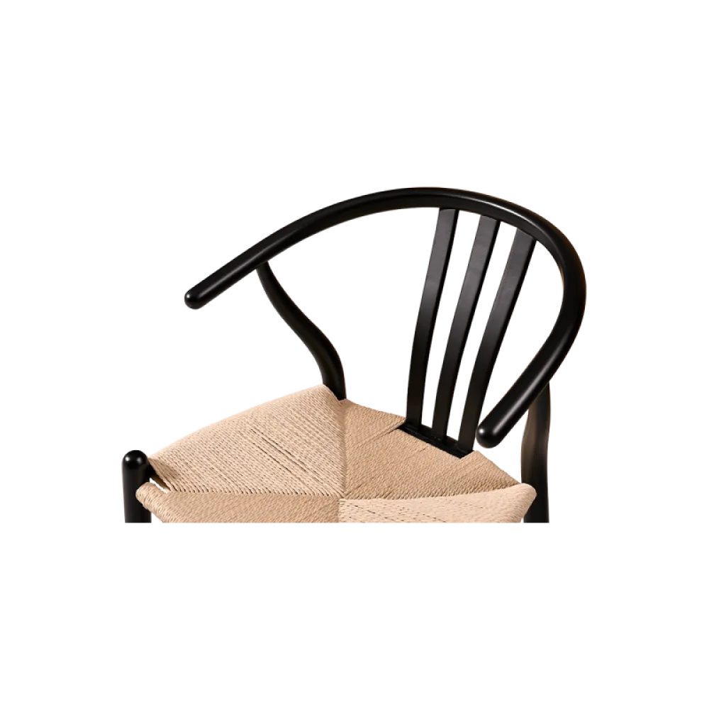 Chaise professionnelle en hêtre massif noir WISHBONE 4001