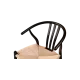 Chaise professionnelle en hêtre massif noir WISHBONE 4001