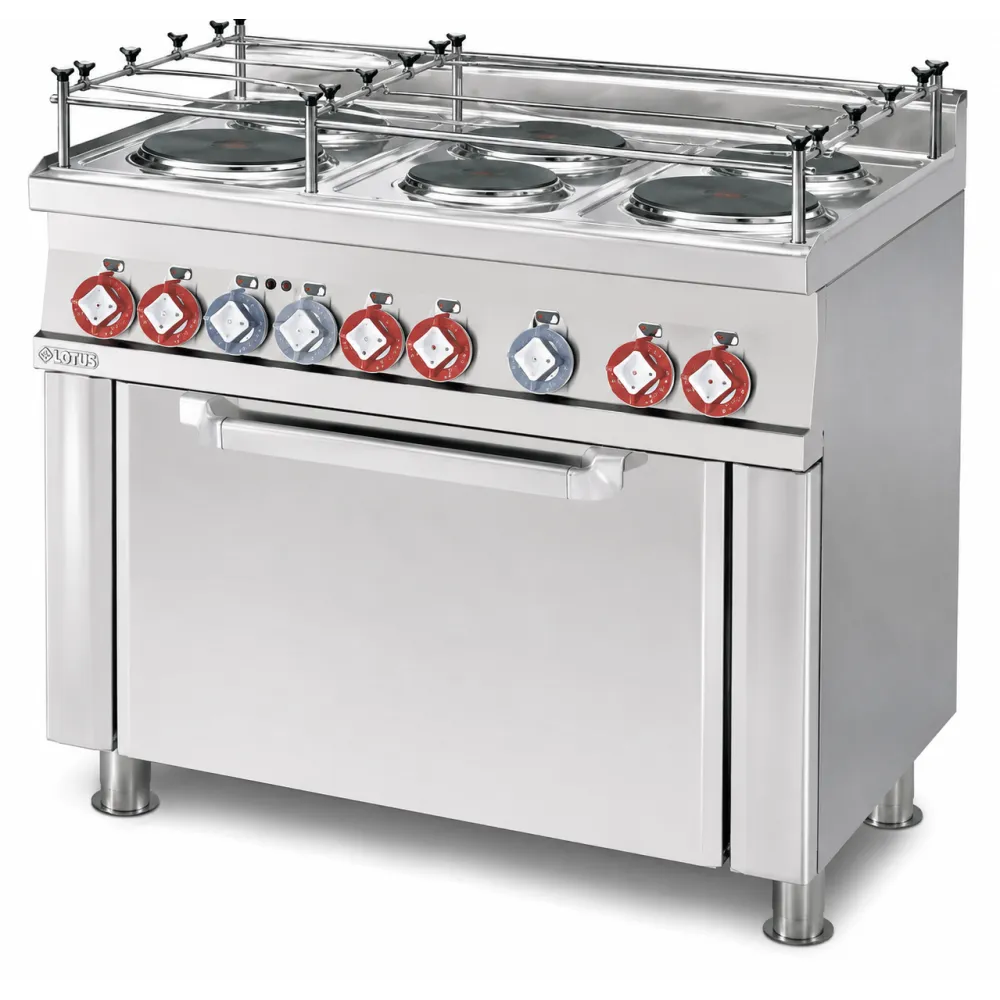 Plaque de cuisson 6 feux avec four électrique LOTUS CF6-610ETX