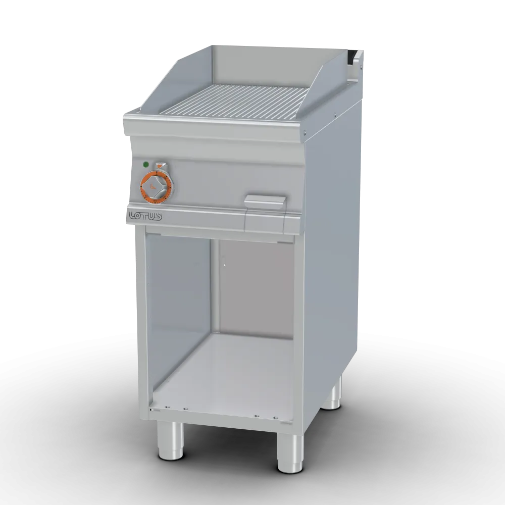 Plaque de cuisson électrique striée LOTUS FTR-74ET avec revêtement chrome dur