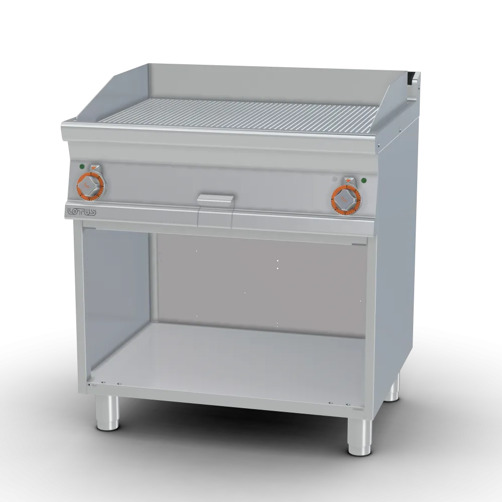 Plaque à snacker électrique nervurée LOTUS FTR-78ET avec meuble neutre