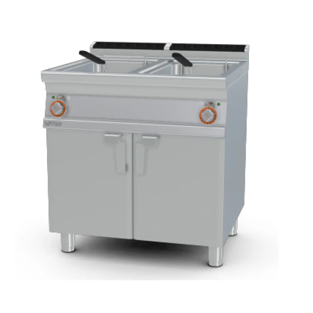 Friteuse électrique professionnelle LOTUS F2/18-78ET 18+18 L avec meuble neutre