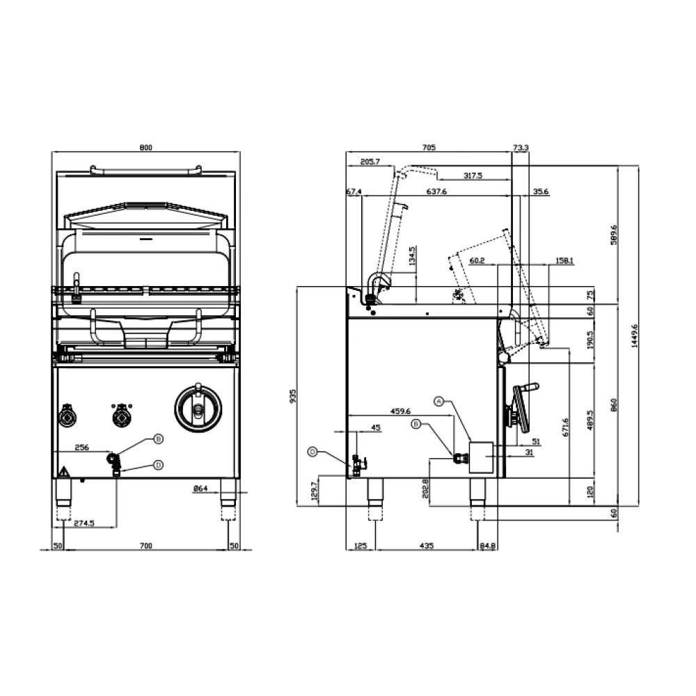 Friteuse électrique à bac profond LOTUS BR50-78ETX 50 L