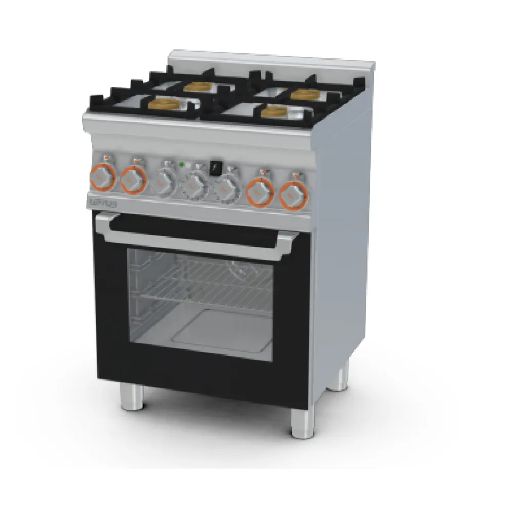 Plaque de cuisson gaz et four électrique LOTUS CFM4-66GEM/V 60 cm
