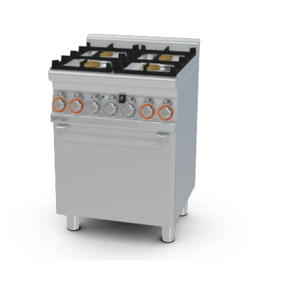 Range professionnel gaz et four électrique LOTUS CFM2-68GEM 80 cm