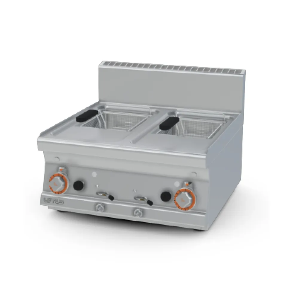 Friteuse à gaz professionnelle LOTUS deux cuves 8 litres F2/8T-66G