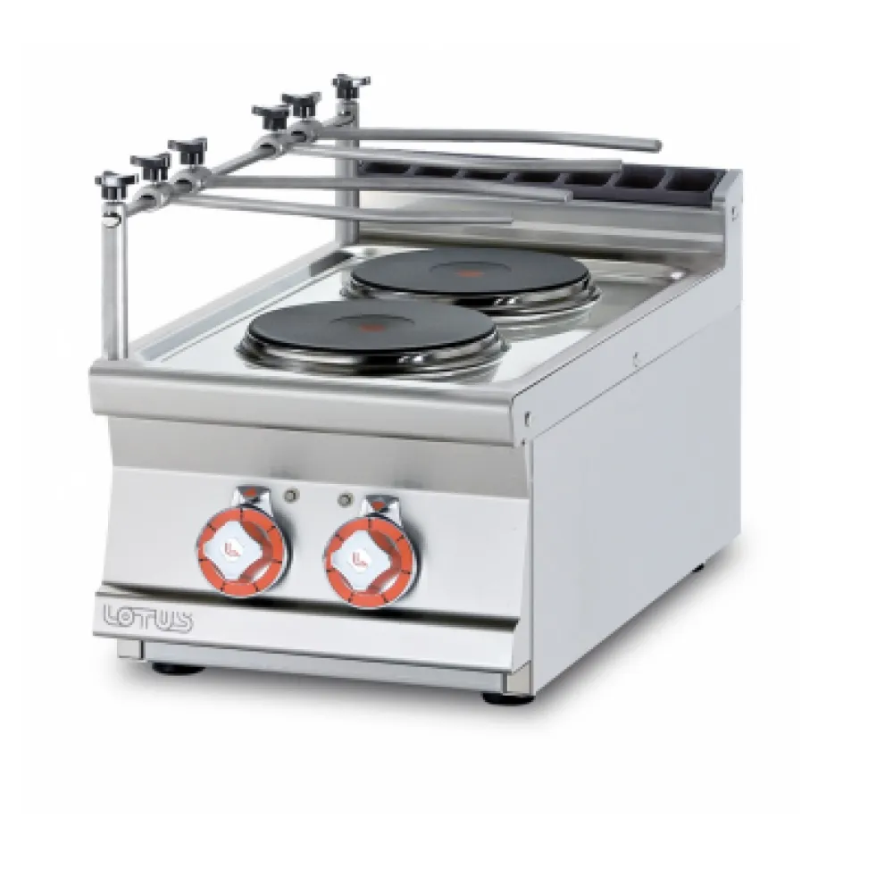 Plaque de cuisson professionnelle 2 feux LOTUS PCT-74ETX