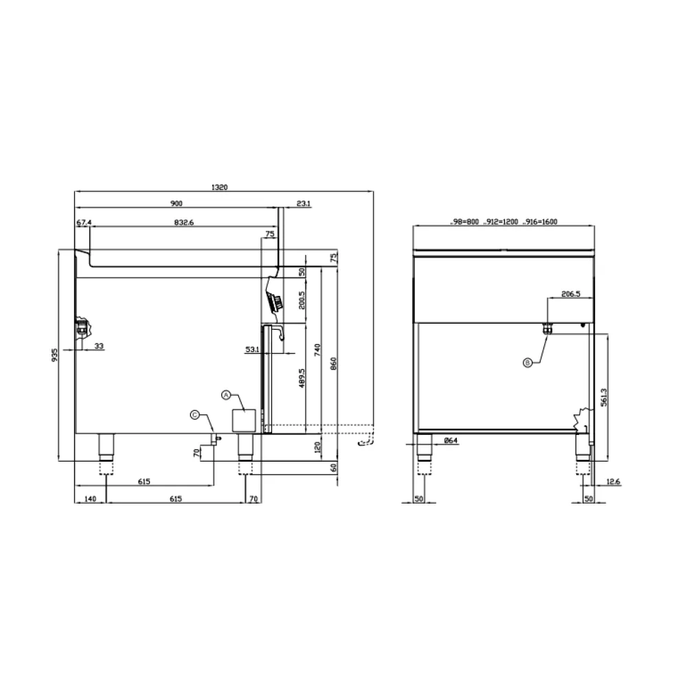 Plaque de cuisson électrique marine avec four CFV4-98ETX LOTUS