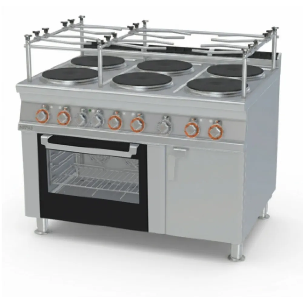 Plaque de cuisson électrique 6 feux avec four 90 cm LOTUS CFV6-912ETVX/V