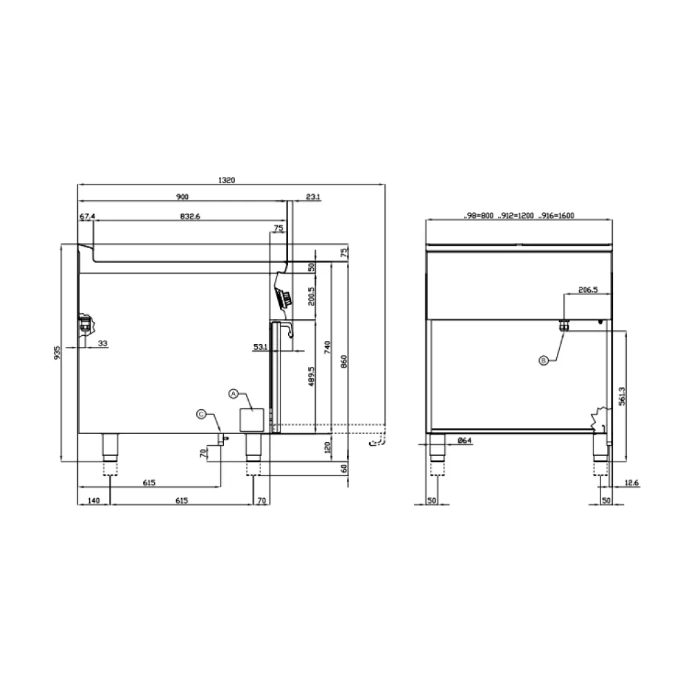 Plaque de cuisson électrique 6 feux avec four 90 cm LOTUS CFV6-912ETVX/V